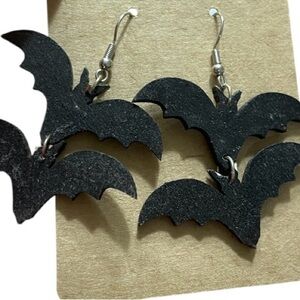 Chic Black Bat Earrings